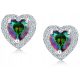  BEAUTIFUL SILVER EARRINGS 925 HEARTS studs