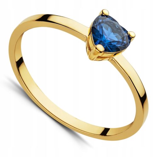  GOLDEN ENGAGEMENT RING WITH HEART 333 SIZE 7-24