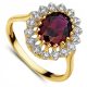  RUBY GOLD RING WITH ZIRCONS 333 R10-24