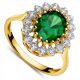  EMERALD GOLD RING WITH ZIRCONS 333 8K