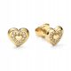  Gold Hearts earrings Hearts with cubic zirconia gold pr585 14K stud