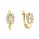  Gold earrings with shiny zircons gold pr585 14K + box