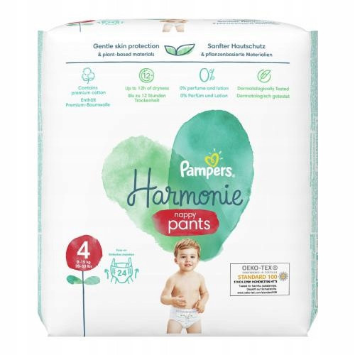  Pampers Harmonie diaper pants Size 4 24 pcs.