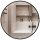 Bathroom mirror Galakor 50 cm black wall mirror with LED switch