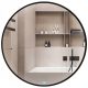 Bathroom mirror Galakor 50 cm black wall mirror with LED switch