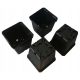  Formplast flowerpot 9 cm x 9 x 9 cm, black plastic