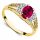  RUBY GOLD ENGAGEMENT RING 333 SIZE 10-23