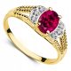  RUBY GOLD ENGAGEMENT RING 333 SIZE 10-23