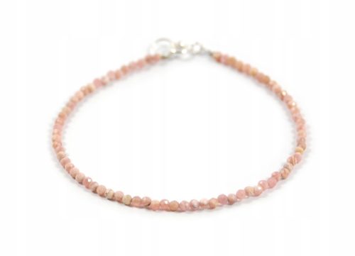  Bracelet natural RHODOCHROSITE 2mm silver