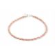  Bracelet natural RHODOCHROSITE 2mm silver