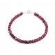  Bracelet natural rubies, corundum cubes 4mm f