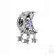  CHARMS MOON STARS NIGHT SILVER PENDANT FOR MODULAR BRACELET Ag 925