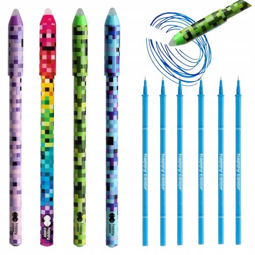  Set of 4 erasable PIXEL pens + 6 refills