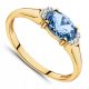  TOPAZ 333 8K GOLD ENGAGEMENT RING SIZE 10-23