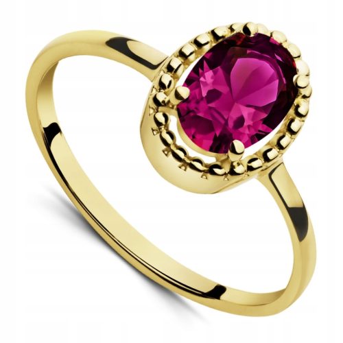  RUBY GOLD ENGAGEMENT RING 8K 333 R.10-25