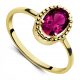  RUBY GOLD ENGAGEMENT RING 8K 333 R.10-25