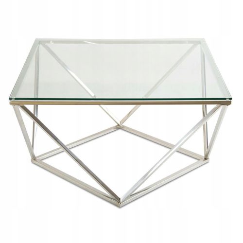  HowHomely Diamanta square coffee table 80 x 80 x 46 cm, shades of grey