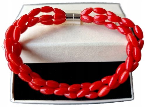  NATURAL RED CORAL BRACELET TANTRIC STONES VITAL POWER