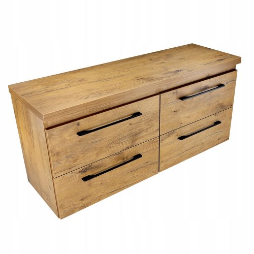 Bathroom cabinet under the sink, chest of drawers 120, loft oak