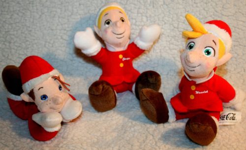  COCA COLA ELFS MASCOT GIFT SET OF 3