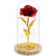 Eternal Rose in Glass, RED ENGRAVING, Gift