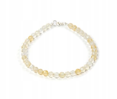  LEMON bracelet faceted beads 4mm