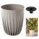 Pots and planters for outdoor and garden Lamela flowerpot, 30 cm x 30 x 35.6 cm, diameter 30 cm, plastic in grey and silver