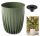 Pots and planters for outdoor and garden Lamela flowerpot, 30 cm x 30 x 35.6 cm, diameter 30 cm, plastic in shades of green