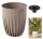 Pots and planters for outdoor and garden Lamela flowerpot, 30 cm x 30 x 35.6 cm, diameter 30 cm, plastic in brown and beige tones