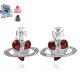  Saturn earrings Vivienne Westwood style red