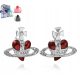  Saturn earrings Vivienne Westwood style red