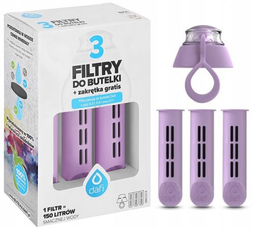 3-pack DAFI bottle filters + COLORS cap