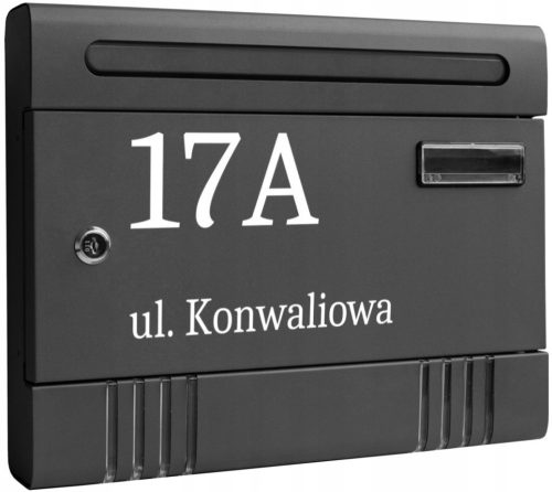 Accessories for gates, fences and doors Mailbox K1 black - UV lettering