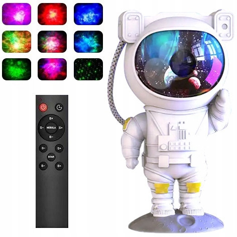  ASTRONAUT STARS PROJECTOR LED PROJECTOR NIGHT LAMP FOR CHILDREN AS A GIFT + MIK-STAR REMOTE CONTROL for the astronaut projector 5961126803 black