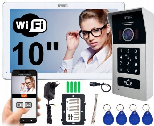 Digital WiFi video intercom 5TECH 2 monitors 10'' bi