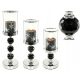  Glamour Candle Holder Lanterns Chrome BLACK Crystal