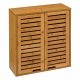  Wall-mounted bathroom cabinet made of bamboo, 58 x 51 cm