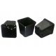  Flowerpot 9 cm x 9 x 9 cm, black plastic