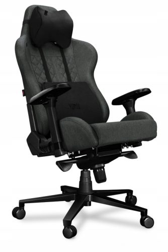  Yumisu 2050 Gaming Chair, Black and Grey Fabric