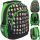  Minecraft Astra Multi-Compartment School Backpack, Black, Green Shades, 20 l