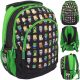  Minecraft Astra Multi-Compartment School Backpack, Black, Green Shades, 20 l