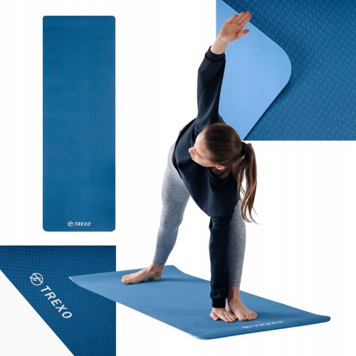  TREXO 6mm Blue Yoga Exercise Mat