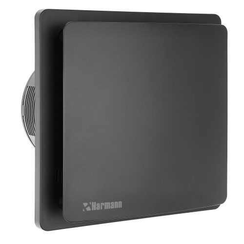 Harmann NAX BM 120 bathroom fan, matt black, with 120 mm flap