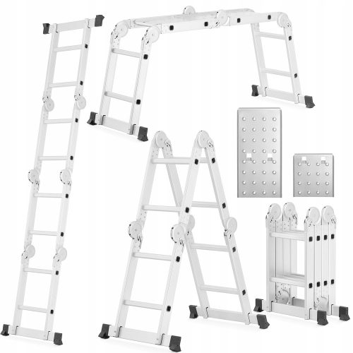 Higher ladder 3.5 m aluminum 1 x 4 up to 150 kg