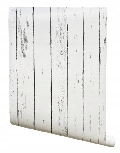 Self-adhesive wallpaper WHITE WOOD BOARD T19302