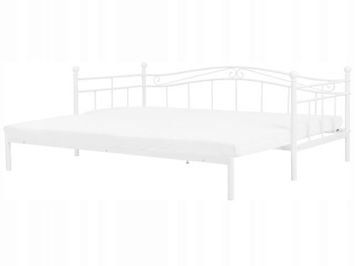  Metal Double Bed Beliani Metal Bed Frame Bedroom Frame 80x200 White