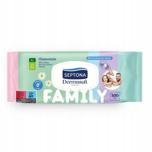  SEPTONA Wet wipes with chamomile, 100pcs.
