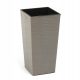  Lamela flowerpot 25 cm x 25 x 46.5 cm, plastic in grey and silver