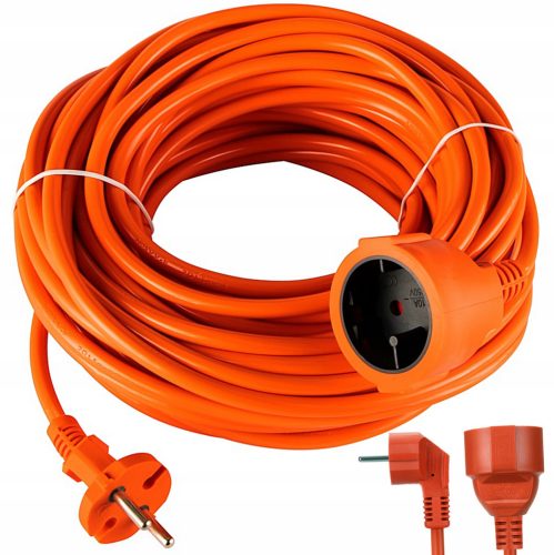 FORTRADE garden extension cable 30 m, 1 pc. sockets, orange