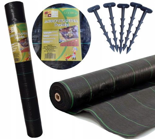 Agrartextil - Agricultural mulching fabric (anti-weed) GalaGarden black 110 x 10000 cm 80 g/m²